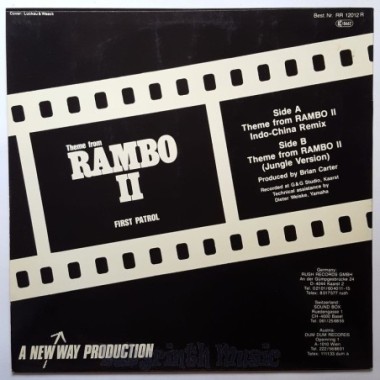 First Patrol - Theme From Rambo II • Indo-China Remix • 12" Vinyl Maxi • EX - Labyrinth Music