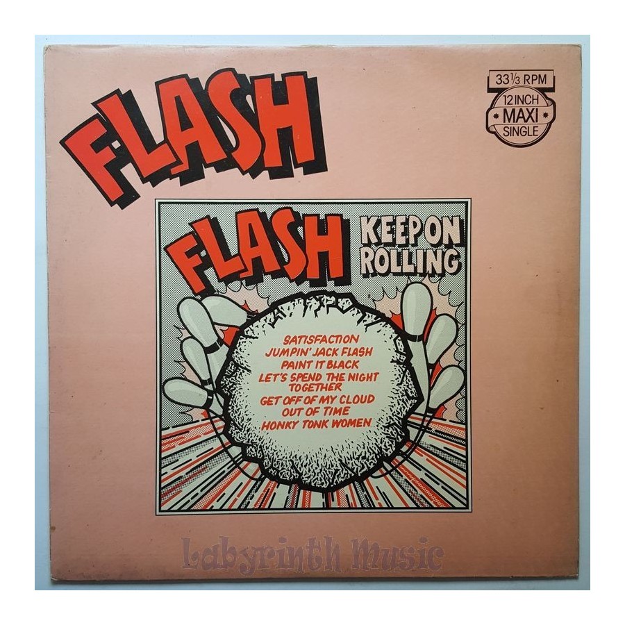 Flash - Keep On Rolling • 12" Vinyl Maxi • EX - Labyrinth Music