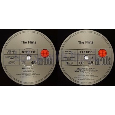 The Flirts - Miss You • 12" Vinyl Maxi • NM - Labyrinth Music