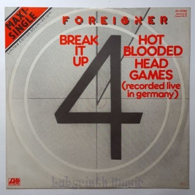 Foreigner - Break It Up • 12" Vinyl Maxi • EX - Labyrinth Music