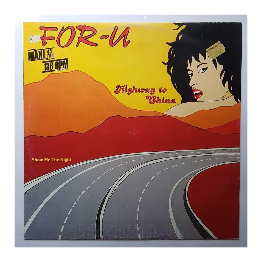 For-U - Highway To China • 12" Vinyl Maxi • EX - Labyrinth Music