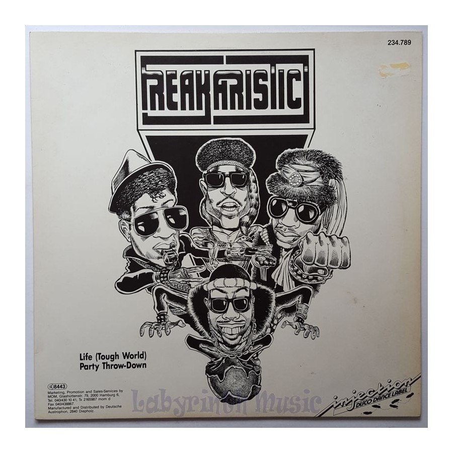 Freakaristic - Life • 12" Vinyl Maxi • EX - Labyrinth Music