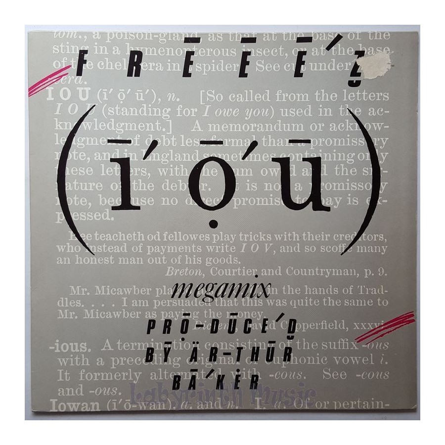 Freeez - I.O.U. • 12" Vinyl Maxi • EX - Labyrinth Music