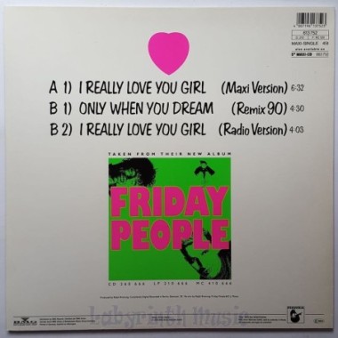 Friday People Feat. D.J. Motte - I Really Love You Girl • 12" Vinyl Maxi • MINT - Labyrinth Music