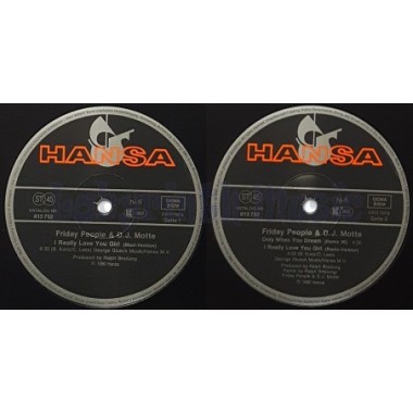 Friday People Feat. D.J. Motte - I Really Love You Girl • 12" Vinyl Maxi • MINT - Labyrinth Music