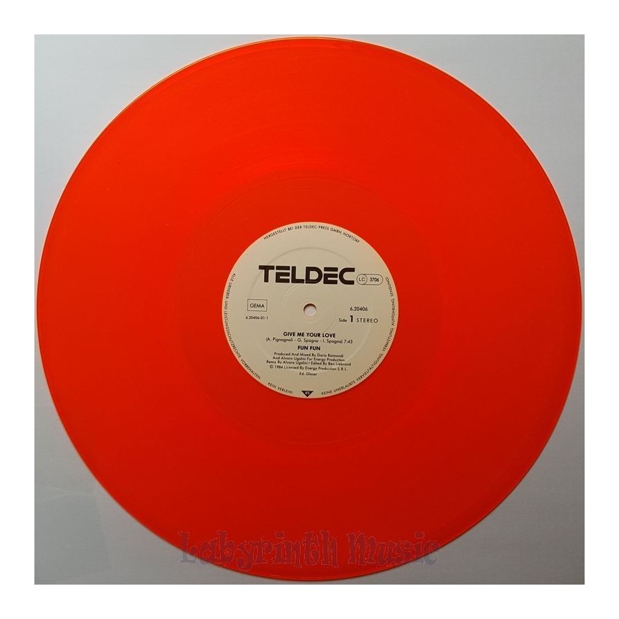 Fun Fun - Give Me Your Love • 12" Vinyl Maxi • NM - Labyrinth Music