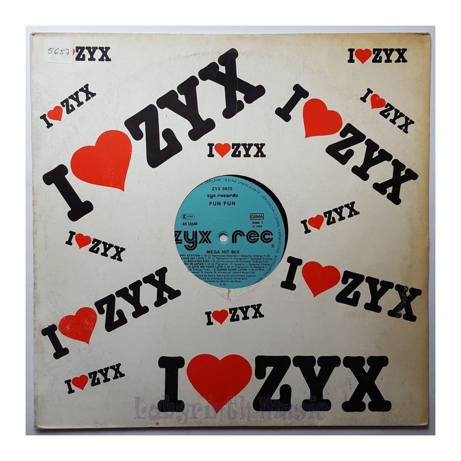 Fun Fun - Mega Hit Mix • 12" Vinyl Maxi - Labyrinth Music