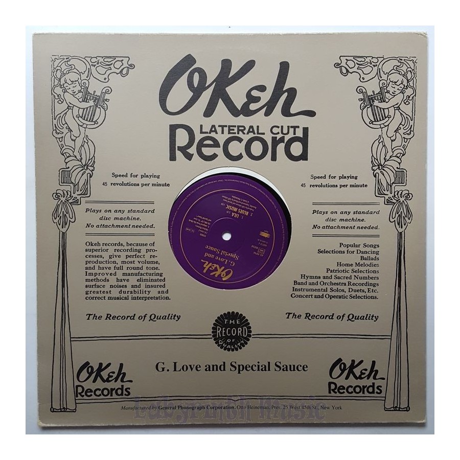 G. Love & Special Sauce - Blues Music • 12" Vinyl Maxi • EX - Labyrinth Music