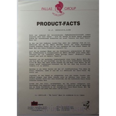 G.J. Singulair - My Poetry • 12" Vinyl Maxi • MINT - Labyrinth Music