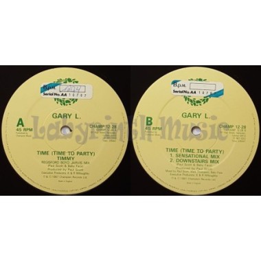 Gary L. - Time (Time To Party) • 12" Vinyl Maxi • EX - Labyrinth Music