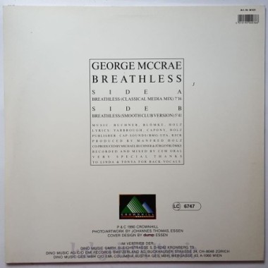 George Mc Crae - Breathless • 12" Vinyl Maxi • EX - Labyrinth Music