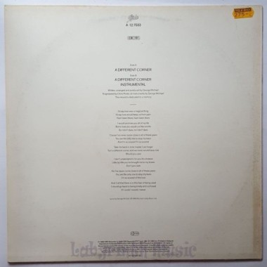 George Michael - A Different Corner • 12" Vinyl Maxi - Labyrinth Music