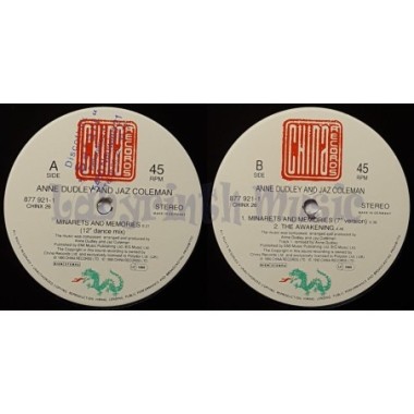 Anne Dudley And Jaz Coleman - Minarets And Memories • 12" Vinyl Maxi - Labyrinth Music