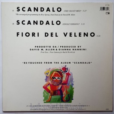 Gianna Nannini - Scandalo • 12" Vinyl Maxi • MINT - Labyrinth Music