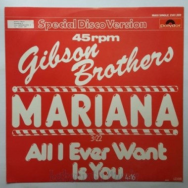 Gibson Brothers - Mariana • 12" Vinyl Maxi • NM - Labyrinth Music