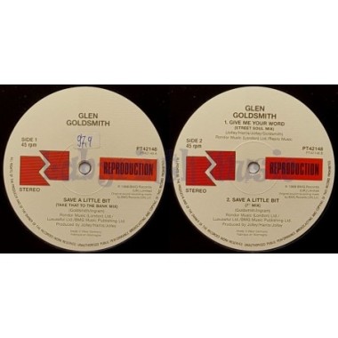Glen Goldsmith - Save A Little Bit • 12" Vinyl Maxi • EX - Labyrinth Music