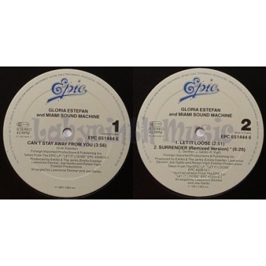 Gloria Estefan & Miami Sound Machine - Can't Stay Away From You • 12" Vinyl Maxi • EX - Labyrinth Music