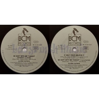 Gloria Gaynor - Be Soft With Me Tonight • 12" Vinyl Maxi • MINT - Labyrinth Music