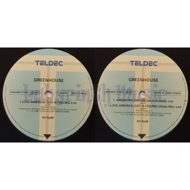 Greenhouse - I Love America • 12" Vinyl Maxi - Labyrinth Music