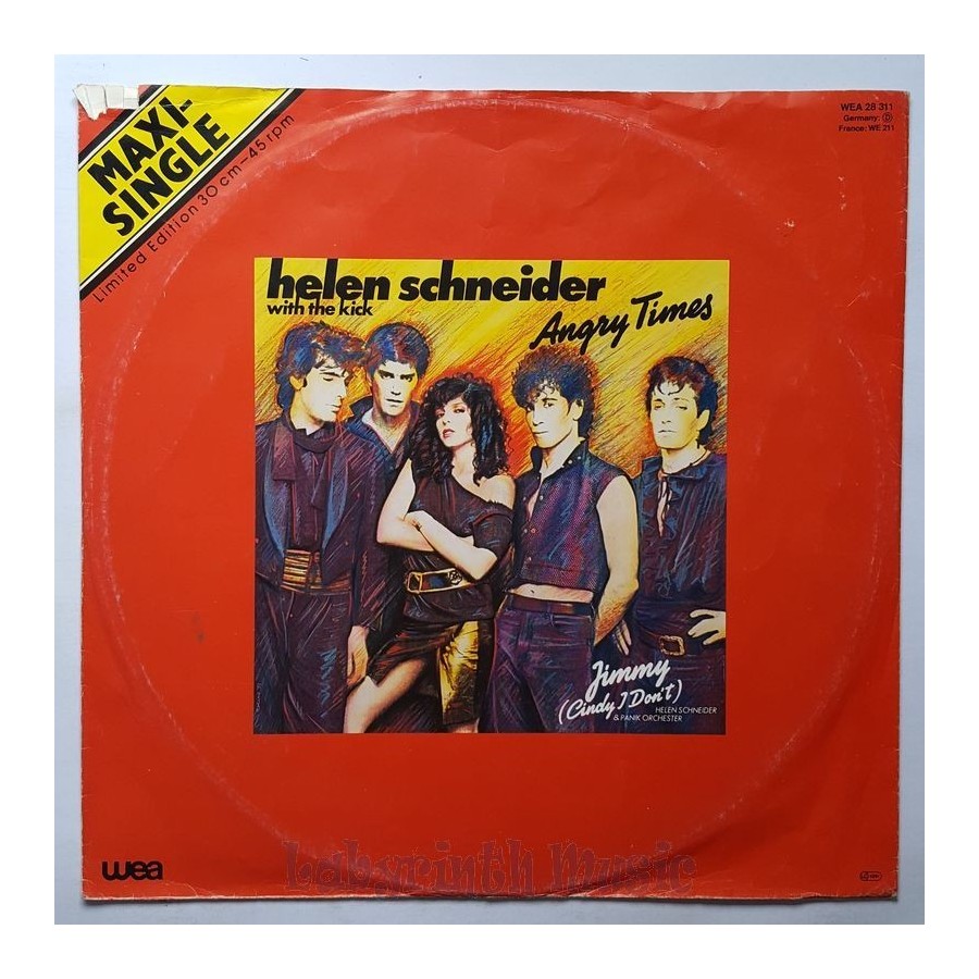 Helen Schneider - Angry Times • 12" Vinyl Maxi - Labyrinth Music