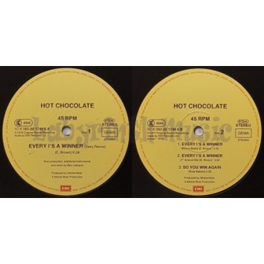 Hot Chocolate - Every 1's A Winner • Sexy Remix • 12" Vinyl Maxi • NM - Labyrinth Music