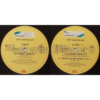 Hot Chocolate - No Doubt About It • Tequila Mix • 12" Vinyl Maxi - Labyrinth Music
