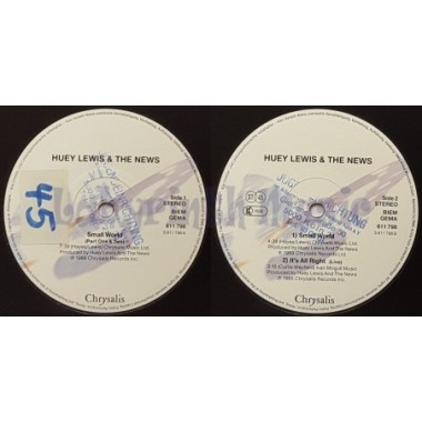 Huey Lewis And The News - Small World • 12" Vinyl Maxi - Labyrinth Music