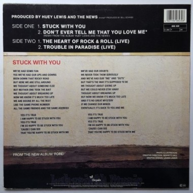 Huey Lewis And The News - Stuck With You • 12" Vinyl Maxi • EX - Labyrinth Music