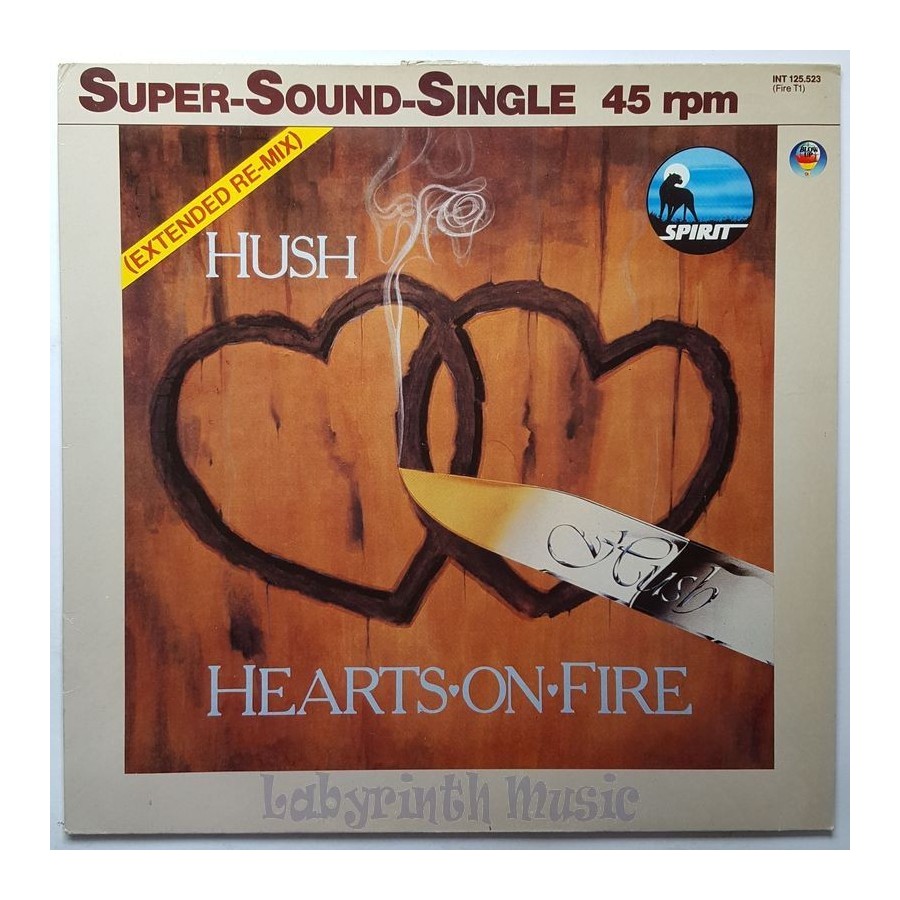 Hush - Hearts On Fire • 12" Vinyl Maxi • EX - Labyrinth Music