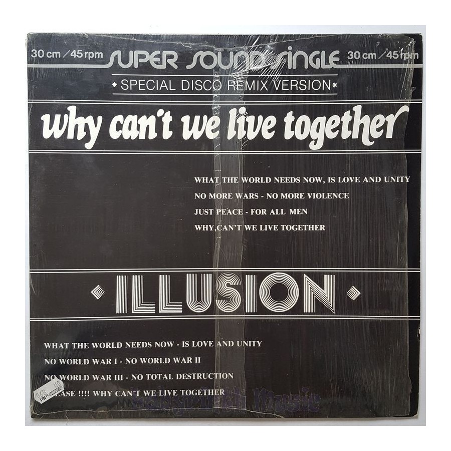Illusion - Why Can't We Live Together • 12" Vinyl Maxi • EX - Labyrinth Music