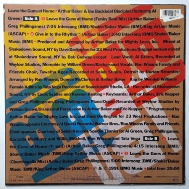 Arthur Baker And The Backbeat Disciples - Leave The Guns At Home • 12" Vinyl Maxi • EX - Labyrinth Music