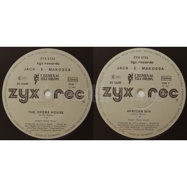 Jack E Makossa - The Opera House • 12" Vinyl Maxi • EX - Labyrinth Music