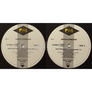 Jason Donovan - Another Night • 12" Vinyl Maxi • NM - Labyrinth Music