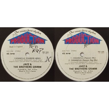 Jazz & The Brothers Grimm - Casanova • 12" Vinyl Maxi - Labyrinth Music