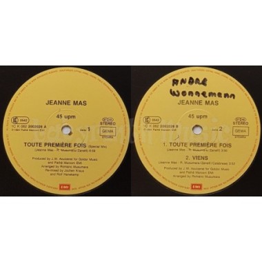 Jeanne Mas - Toute Premiere Fois • 12" Vinyl Maxi - Labyrinth Music