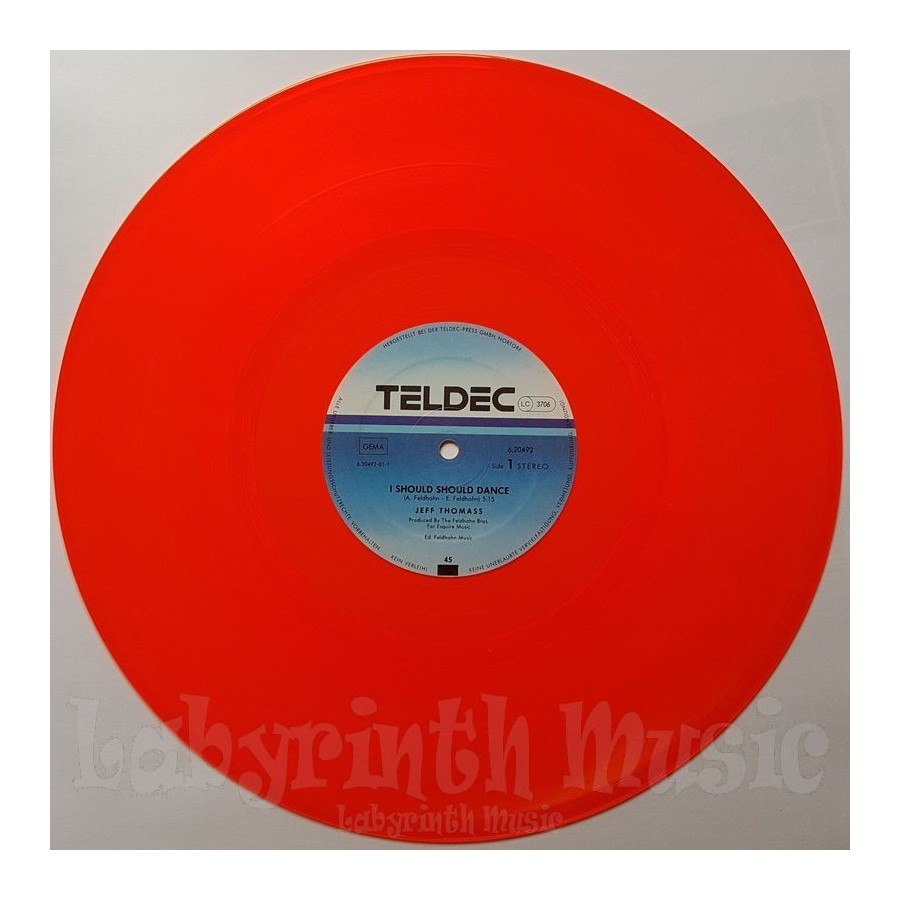 Jeff Thomass - I Should Should Dance • 12" Vinyl Maxi • NM - Labyrinth Music