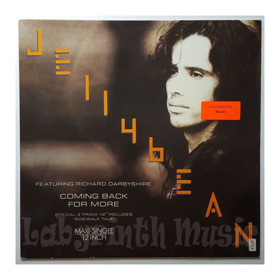 Jellybean Feat. Richard Darbyshire - Coming Back For More • 12" Vinyl Maxi - Labyrinth Music