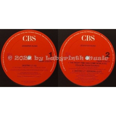 Jennifer Rush - Destiny • 12" Vinyl Maxi • NM - Labyrinth Music