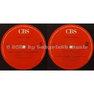Jennifer Rush - Heart Over Mind • 12" Vinyl Maxi • EX - Labyrinth Music