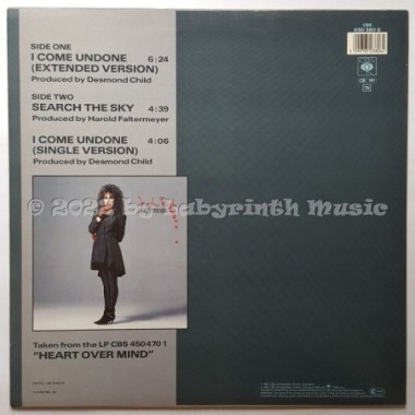 Jennifer Rush - I Come Undone • 12" Vinyl Maxi • MINT - Labyrinth Music