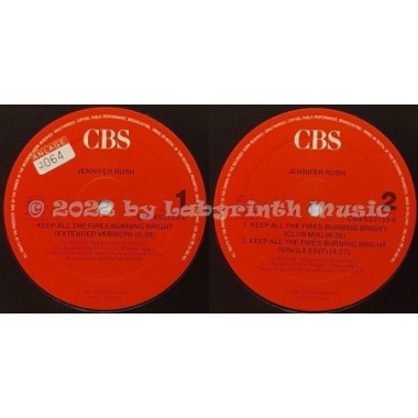 Jennifer Rush - Keep All The Fires Burning Bright • 12" Vinyl Maxi • EX - Labyrinth Music