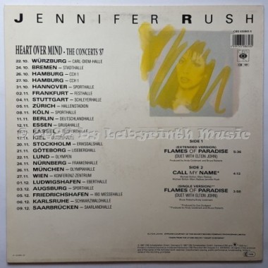 Jennifer Rush • Elton John - Flames Of Paradise • 12" Vinyl Maxi • EX - Labyrinth Music