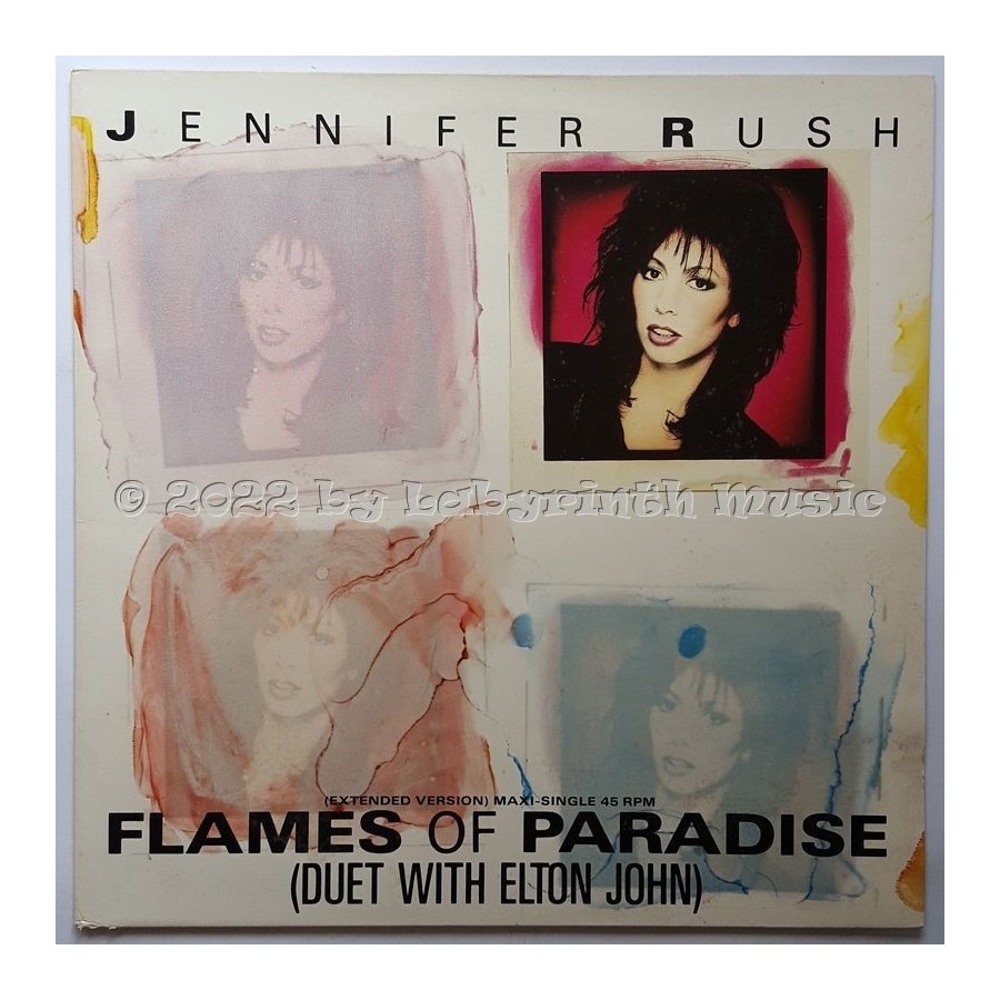 Jennifer Rush • Elton John - Flames Of Paradise • 12" Vinyl Maxi • EX - Labyrinth Music