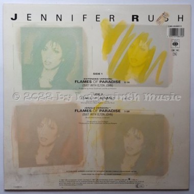Jennifer Rush • Elton John - Flames Of Paradise • 12" Vinyl Maxi • EX - Labyrinth Music