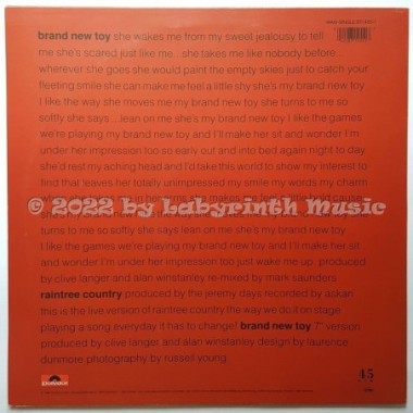 The Jeremy Days - Brand New Toy • 12" Vinyl Maxi - Labyrinth Music