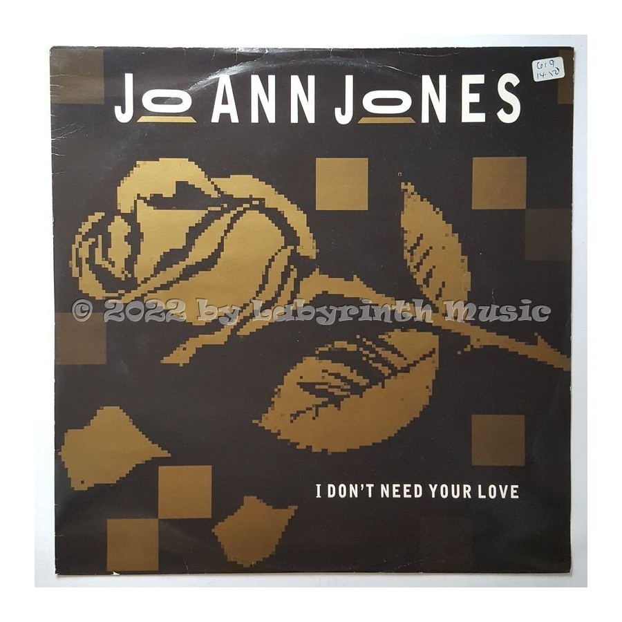 Jo Ann Jones - I Don't Need Your Love • 12" Vinyl Maxi • EX - Labyrinth Music
