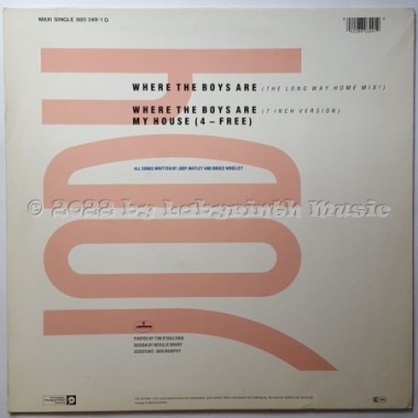 Jody Watley - Where The Boys Are • 12" Vinyl Maxi - Labyrinth Music