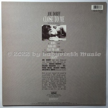 Joe Dorff - Close To Me • 12" Vinyl Maxi - Labyrinth Music