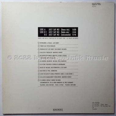 Joe Dorff - Just Say No • 12" Vinyl Maxi • NM - Labyrinth Music