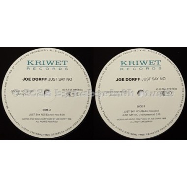 Joe Dorff - Just Say No • 12" Vinyl Maxi • NM - Labyrinth Music